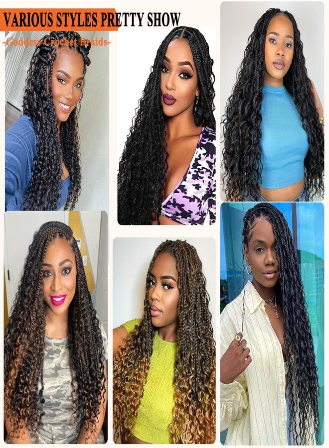 Flagship Goddess Box Braids Crochet Hair 24 Inch 9 Packs Boho Crochet Braids for Black Women,Bohomian Pre looped Crochet Hair for Black Women-T30 - Image 4